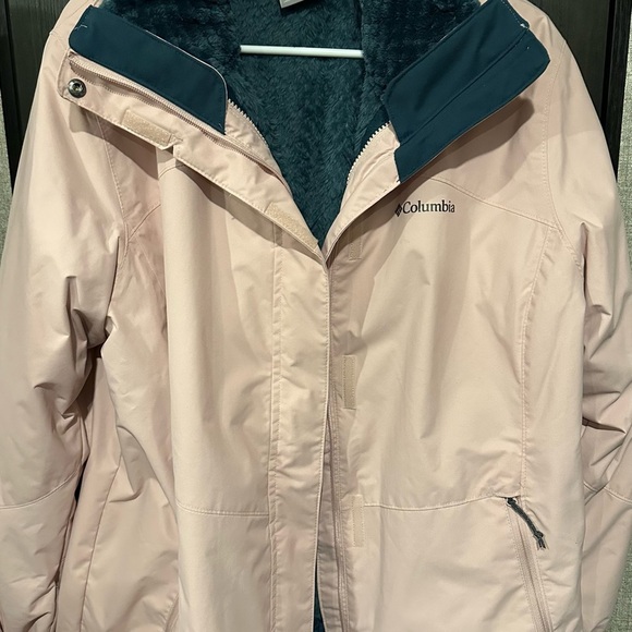 Columbia Bugaboo II Interchangeable Women's Light Pink Ski Jacket - Picture 1 of 5
